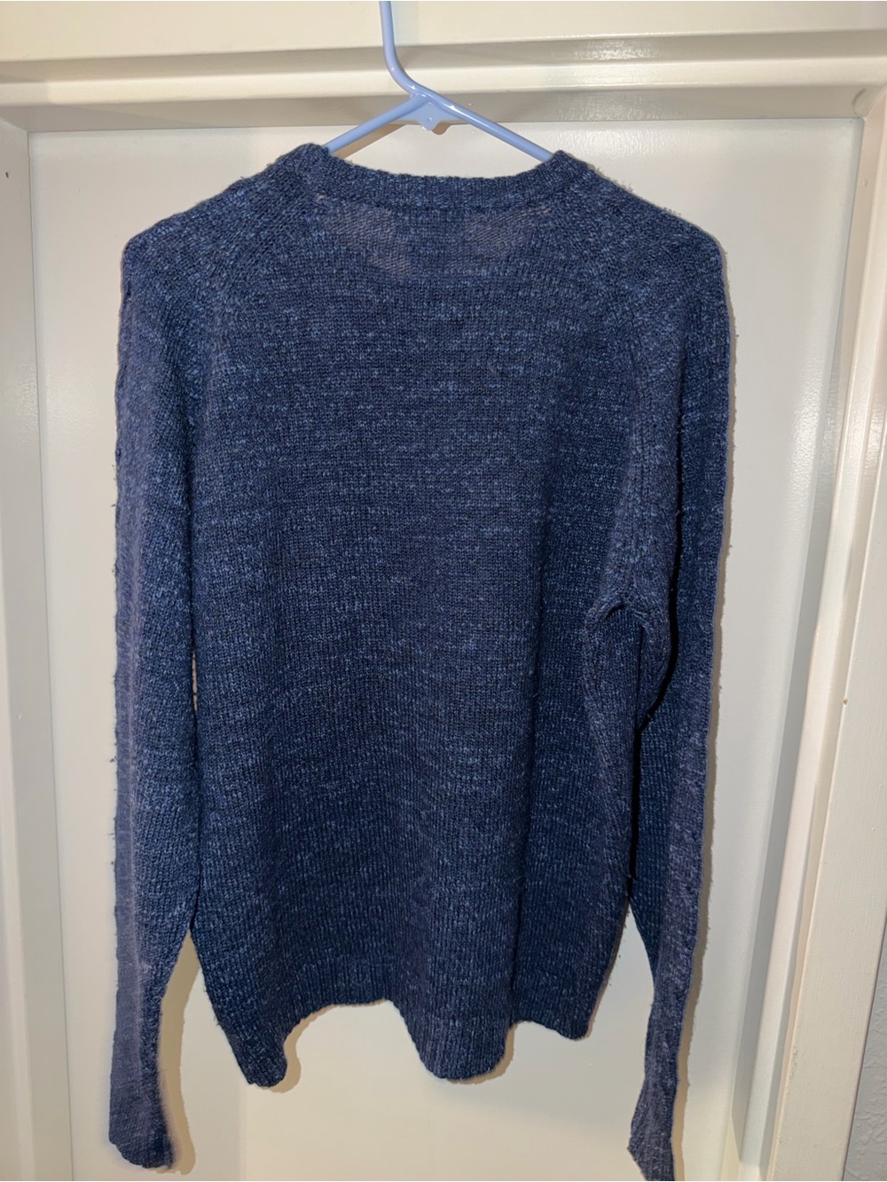 Barneys New York Men's Dark Navy Crewneck Knit Sweater - Picture 2 of 3